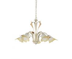 ONLI Lucrezia 4722/5 Lampadario E14, Avorio, 70cm-h 100 cm