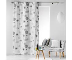 Cotone di interno Tina tenda a occhielli, Cotone, grigio, 140 x 240 cm