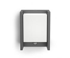 Philips Arbour Lampada LED da Parete, Giardino ed Esterni con Sensore Di Movimento, 6W, Nero