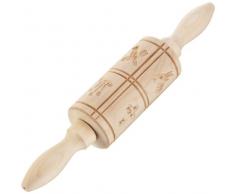 Birkmann 340220 Mattarello con stampini in Legno di Acero, 8 Motivi, Ã¸ 5.5 cm, ampiezza mattarello 11 cm