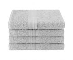 Superior - Set di Teli da Bagno ecologici, Cotone, Argento, 86,4 x 172,7 cm, 2 Pezzi