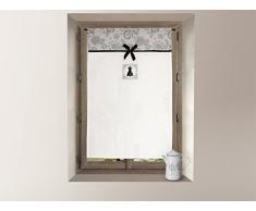 Soleil docre Tendina a Vetro Ricamata in Cotone 60x90 cm Black Dress