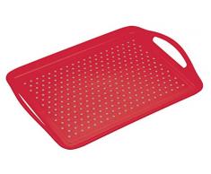 Kitchencraft Colourworks Antiscivolo Vassoio da Portata, Rosso, 28.5Â x 41Â cm
