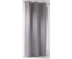 Douceur DIntérieur - 1604359, Tenda Con Occhielli , 140 X 240 Cm , Suedine , Scamosciato Unito , Grigio