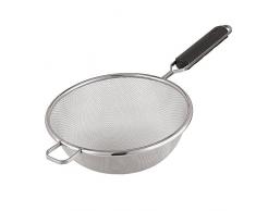 Paderno Colino a Rete/Scolapasta con manico Abs antiscottatura, ideale per filtrare, scolare e setacciare, rete in acciaio Inox, diametro 12 cm