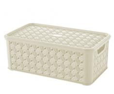 Tontarelli Arianna Scatola, Plastica, Beige, 30x17x12 cm