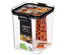 Sistema Contenitore Tritan Quadrato 0,92 lt, White/Grey, 11.3 x 10.2 x 12.1 cm