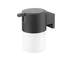 Tiger Nomad Dispenser per Sapone Liquido, Acciaio Inox, Vetro, Nero, 9,3 x 11,5 x 11 cm
