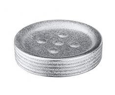 Wenko 21992100 - Dispenser per sapone Polaris Juwel, in ceramica, colore: Argento, ceramica, Argento, 11.0x1.0x2.8 cm