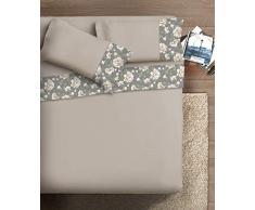 Completo con bordo fotografico Armonie matrimoniale Disegno Corolla fondo Tortora