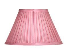 Oaks Lighting Paralume pieghettato fungo imitazione rosa pallido da 7 pollici, tessuto