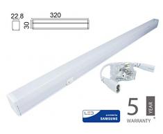 V-TAC Plafoniera LED Chip Samsung Lineare 4W 30cm, Bianco