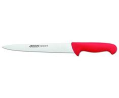 Arcos Serie 2900 - Coltello Trinciante - Lama Acciaio Inossidabile Nitrum 250 mm - Manico Polipropilene Colore Rosso
