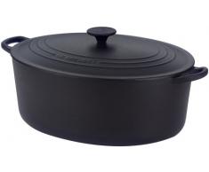 LE CREUSET Cocotte Ovale in Ghisa, Nero Opaco, 35 cm