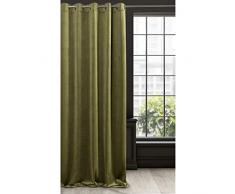 Eurofirany Tenda Oscurante vellutata, Verde Oliva, Velluto, Morbida, 10 Occhielli, Elegante, Alta qualitÃ , Glamour per Camera da Letto, Soggiorno, 140 x 250 cm