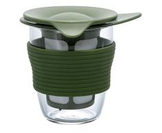 HARIO teiera Pratica 200Â ML M di Og Resistenza al Calore, Plastica, Verde Oliva, 7Â x 7Â x 10Â cm