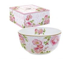 Easy Life 337FLDA - Cofanetto con 1 ciotola, diametro 14 cm, in buone cina, motivo floreale, multicolore