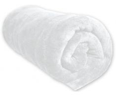Soleil docre Plaid in Pile Microfibra 110 x 160 cm Bianco