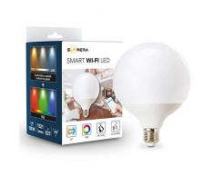 Suprema Lampada LED WiFi Smart Globo Attacco E27 Equi 100W 15 W, Luce RGB+CCT