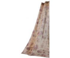 Linder Telma 0169/75/49787/377FR - Tenda con Occhielli, con Motivo a Stampa Naturale, 150 x 260 cm, Colore: Beige e Prugna