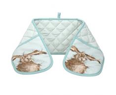 Wrendale Lepre Doppio Guanto da Forno, Colore: Multicolore