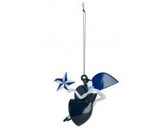 Alessi Blue Christmas AAA08 2 Decorazione Natalizia, Porcellana, Blu, 10.90x5.70x8.70 cm