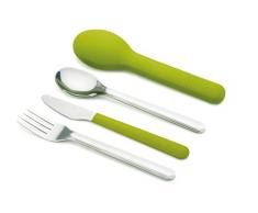 Joseph Joseph Go Eat Set Posate, Acciaio Inossidabile, Verde, 3 Pezzi