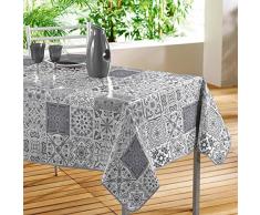 Décor Line, persiana, tovaglia rettangolare in polivinilcloruro , PVC, grigio, 140 x 240 cm
