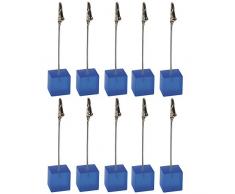 eBuyGB segnaposto Holder-Wedding Nome Tabella impostazione Marker-Shop visualizzazione Prezzo Tag x 10, Resina, Azzurro Trasparente, 14Â x 11.2Â x 2.79Â cm