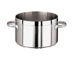 Paderno 11107-24 Casseruola Alta, Due Maniglie, in Acciaio Inox, 24 cm