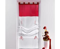 Douceur dIntérieur - Tenda a pacchetto con passanti, ceramica, rosso, 45 x 180 cm