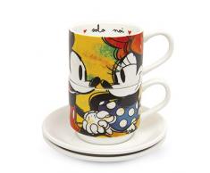 Egan PWM02I/V Set Tazze Caffe, Modello Sweet Love, Porcellana, Verde, 4 unitÃ 