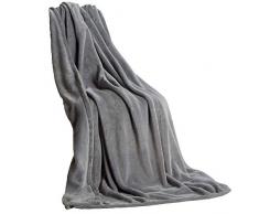 CelinaTex Quebec Coperta soffice Coperta in Microfibra Pile Coperta Giorno 150 x 200 cm Grigio
