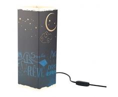 W-Lamp Wlpo234 Telethon Reve Lampada Arredo Design, Carta, Crema, 11 X 11 X 32 cm