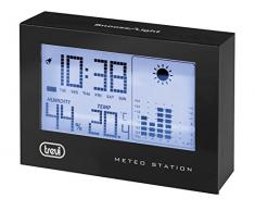 Trevi ME 3103 Stazione Meteo, Temperatura Interna, UmiditÃ , Sveglia con Funzione Snooze, Nero