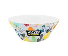 Disney Mickey 90 Jahre Transparent Porcellana, Cereali, Colazione, Ciotola per Dessert, 0.4 Litri, Multicolore
