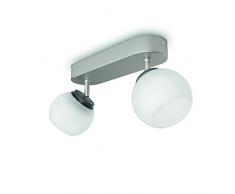 Philips Lighting Balla Barra 2 Faretti LED, Acciaio Spazzolato 2 x 4W, Nickel