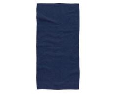 Tom Tailor 100111/900/770 - Telo da doccia in spugna a tinta unita tinta unita 70 x 140 cm blu navy