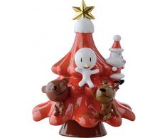 Alessi AMGI51 R Xmas Friends Decorazione Natalizia in Porcellana, Rosso