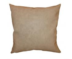 Olibo Pandora Cuscino Bombato, Ecopelle, Panna, cm 60X60