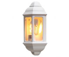 Konstsmide 7011-250 Cagliari Lampada da parete 18x10x36 cm (BxPxH), 1 x 100 W, IP43, Colore Bianco opaco