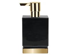 Spirella - Dispenser di Sapone in Ceramica, Modello Roma, Colore: Nero/Oro
