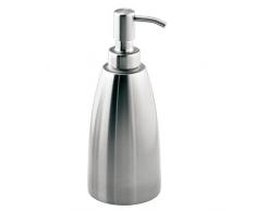 InterDesign Forma Pompa Dispenser di Sapone per Cucina/Bagno, Metallo, Argento