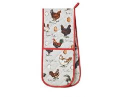 Ulster Weavers Madeleine Floyd Chick Chick Chicken Linen Strofinaccio Guanto da Forno Multicolore