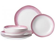 Ritzenhoff & Breker Servizio di Piatti Sunrise, 8Â Pezzi, Porcellana, Rosa, 32Â x 28Â x 32Â cm, 8Â unitÃ 