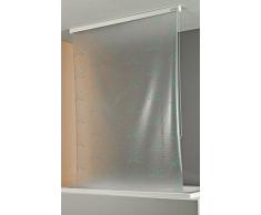 ECO-DuR 4024879001513 - Tenda a Rullo per Doccia, con Contenitore per Montaggio a soffitto, Motivo Gocce calipso, 134 cm, Argento