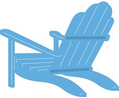 Marianne Design Creatable Poltrona per Orsetto, Metal, Blu, 5.5x4.5x0.4 cm