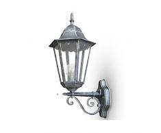 Fan Europe Firenze LANT/AP1A Lanterna Applique Verso lAlto per Esterno E27, 40 W, Nero, 50.5x20.2