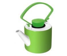 QDO - Teiera cilindrica in Porcellana, Colore: Verde