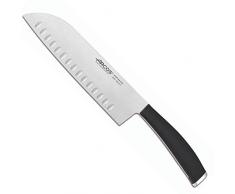 Arcos Serie Tango - Coltello Santoku Coltello Giapponese - Lama Acciaio Inossidabile Nitrum 180 mm - Manico Polipropilene Colore Nero